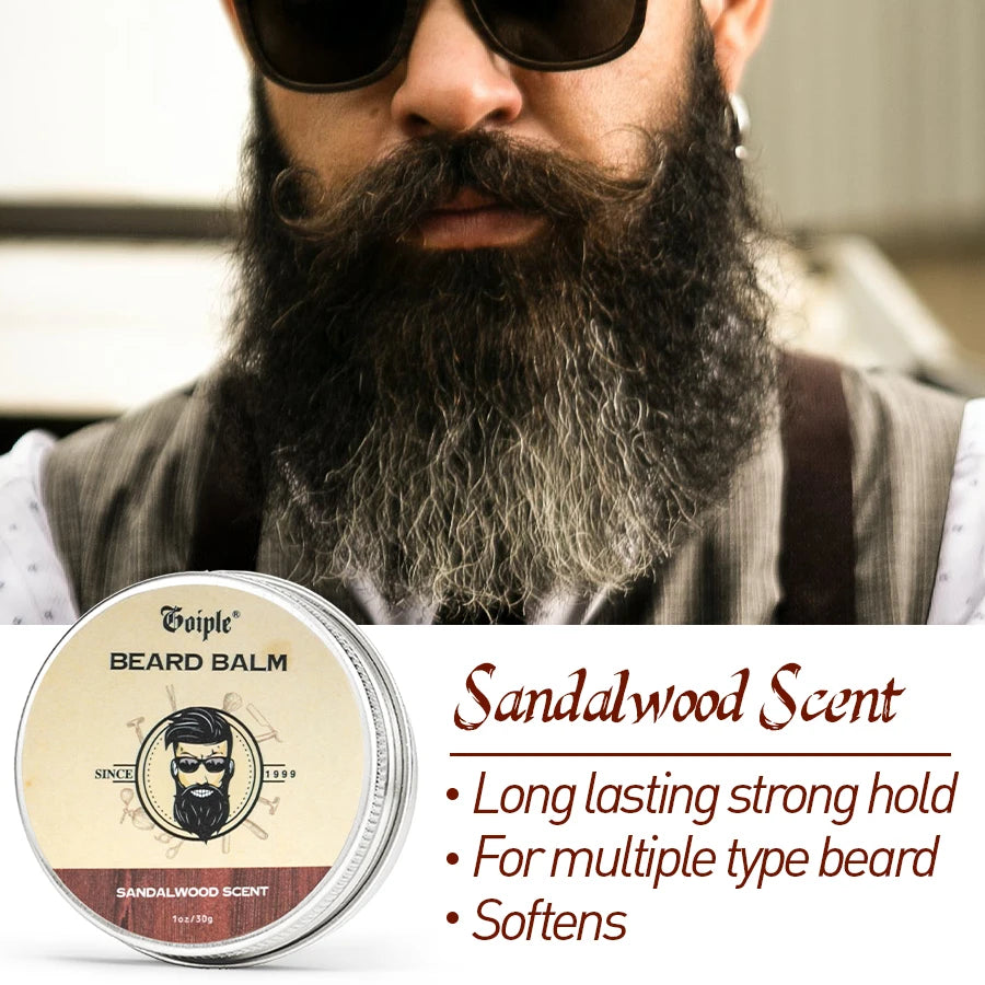Natural Shea Butter Beard Balm for Men - 30g Moisturizing Styling Wax