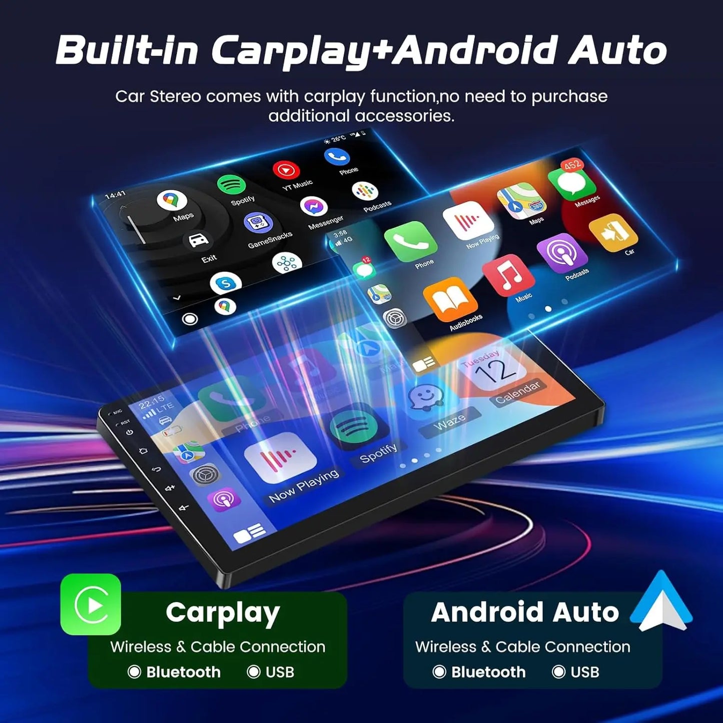 XIMA Universa 7inch Linux System Car Radio Stereo Wireless CarPlay Android auto multimedia MP5 Video 2din Universal Car HeadUnit