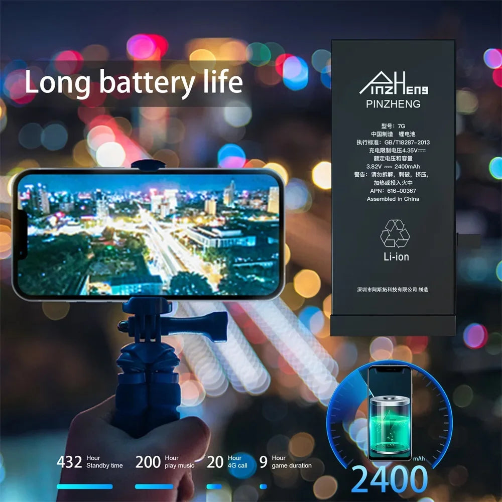 PINZHENG Real High Capacity Battery For iPhone 14 15 14 Pro 15 Pro 14 Pro Max 15 Pro Max 14 Plus 15 Plus Replacement Batteries