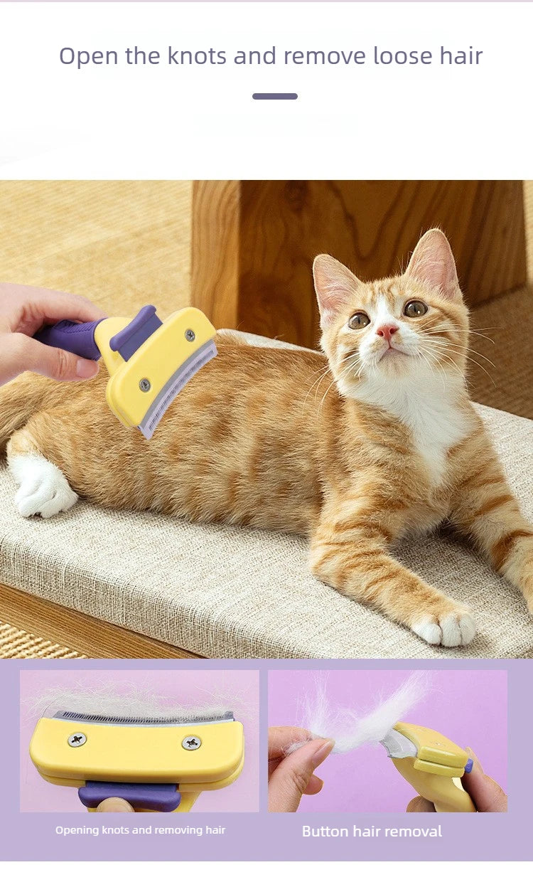 Pet brush, pet grooming tool, deshedding comb, Teddy and Golden Retriever hair removal brush, pet cleaning supplies