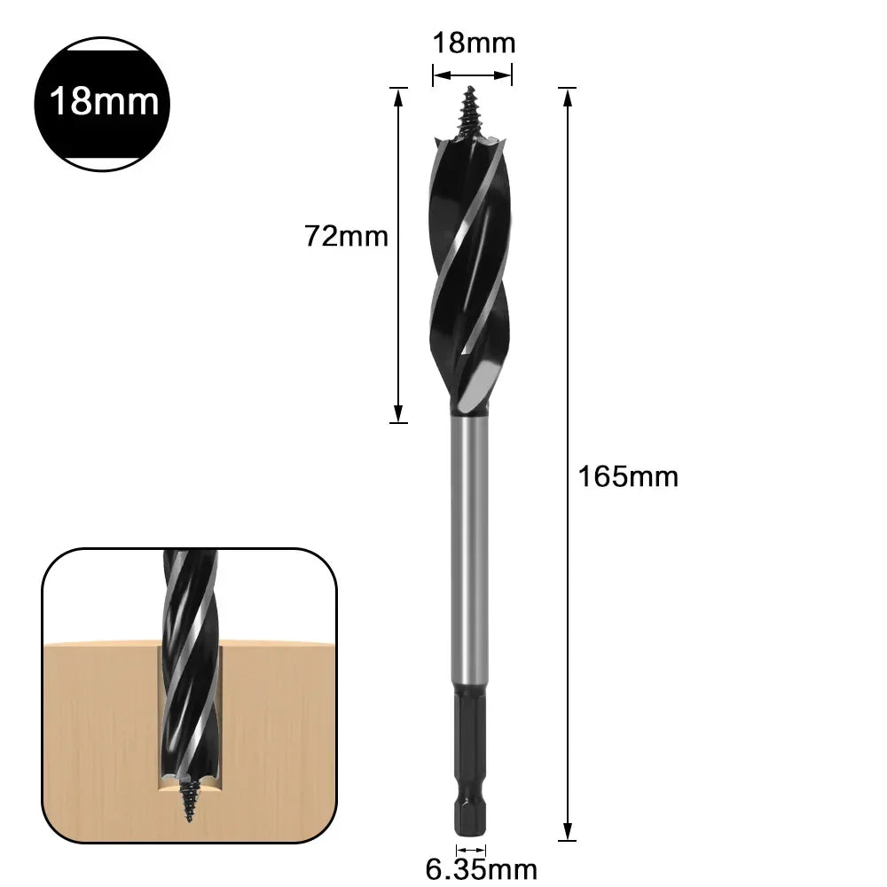 Hole Opener 10-35mm 1/4'' Hex Shank Twist Drill Bit, Reamer Auger Carpenter Joiner broca Drill Bits for Wood  Woodworking Tools