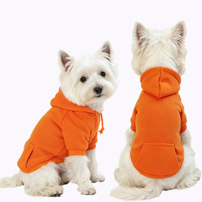 Solid Color Dog Hoodie with Pocket - Sporty Pullover – photo 4