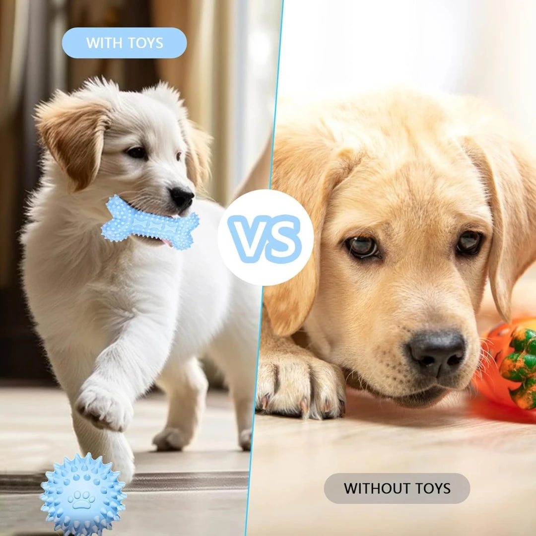 3-Pack Puppy Chew Toys - Soft Rubber & Rope Set – photo 4