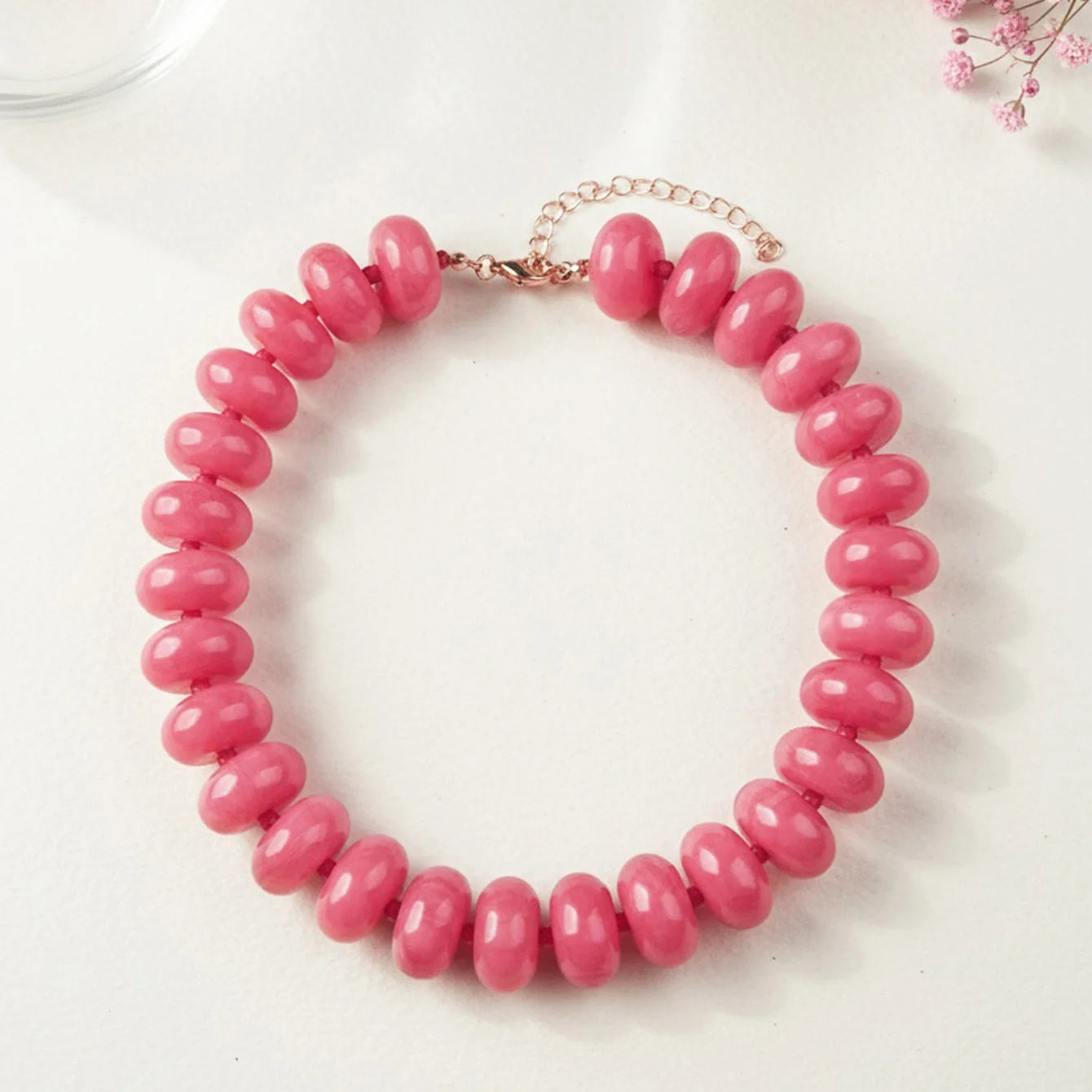 1pc Bohemian Fashion Casual Dopamine Acrylic Bead Necklace Charms Chunky Jewelry Suitable for Women