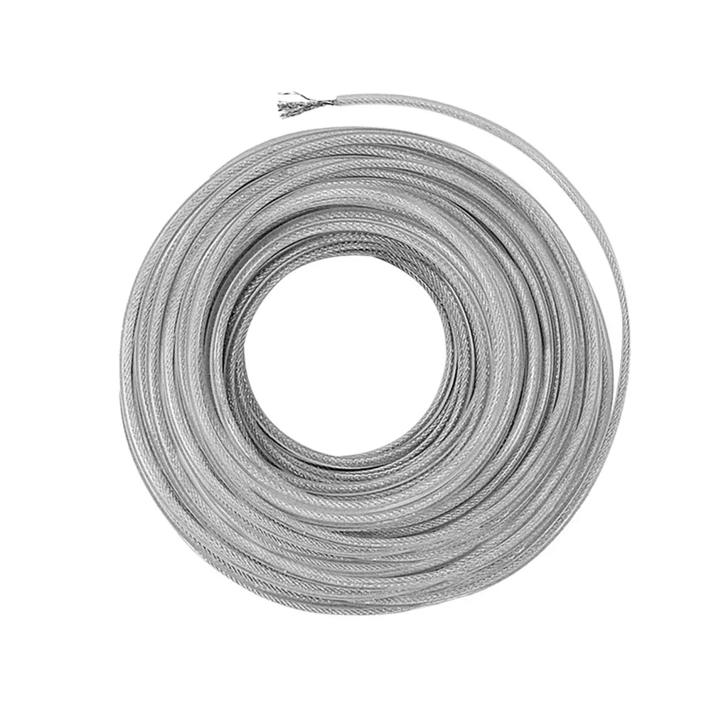 2～4.0mm*15m Steel Wire Grass Trimmer Line Round Brushcutter Trimmer Rope Brush Cutter Wires Rope Accessories