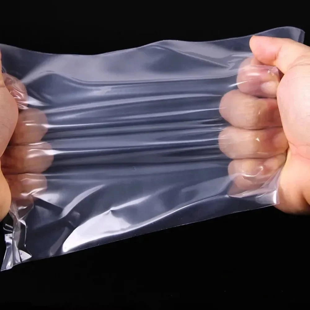 100/300PCS Transparent Zip Bags Food Jewelry Vacuum Storage Bag Plastic Thicken Reclosable Poly Bag Kitchen Organization Package