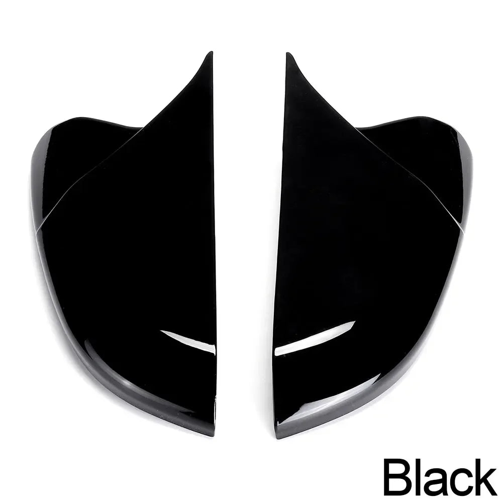 For Honda Civic 10th 16-19 1Pair Ox Horn Shape Car Carbon Fiber Style Rear View Side Mirror Cover Rearview Caps Accessories