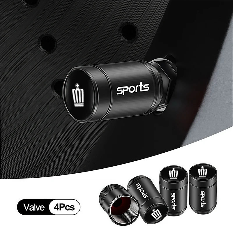 4Pcs Car Tire Valve Caps Metal Dust Proof Cap For Toyota Crown Scion Vellfire Hilux Aygo Yaris Ractis Corolla Caldina Auris Rav4
