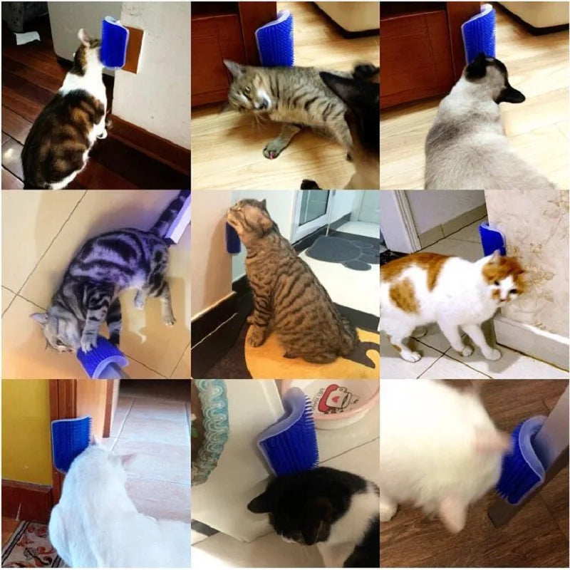 Cat Self-Groomer & Scratcher - Wall Corner Massage Brush – photo 2