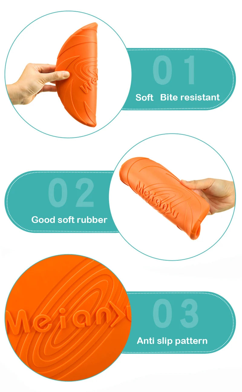 Silicone Flying Disc for Dogs - Soft Chew-Resistant Frisbee – photo 4