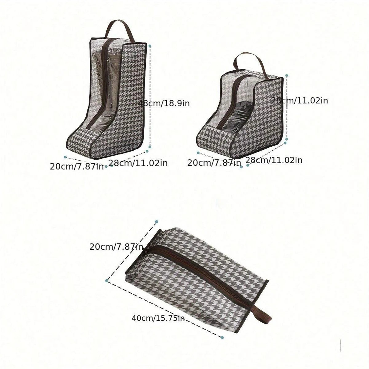 1/2/3/4 Pieces Of Thousand Bird Grid Shoe Storage Bag Transparent Dustproof And Moisture-proof Shoe Boot Protective Cover