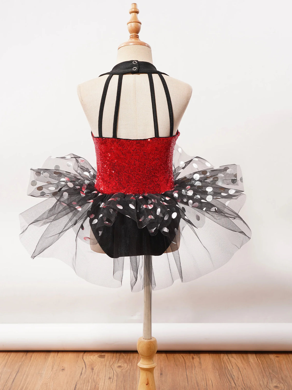 Girls sequin polka-dot ballet tutu dress