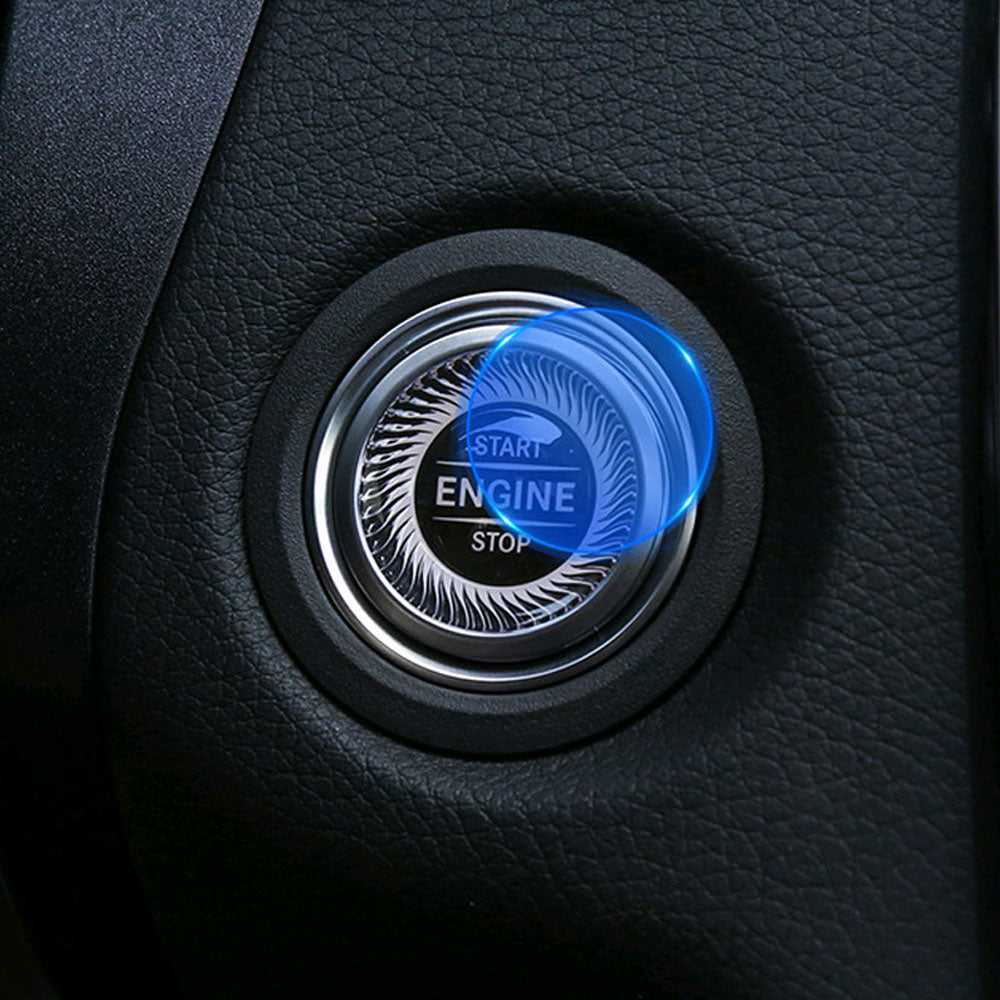 1Pc Unversial Waterproof Car Stickers Universal Engine Ignition Start Stop Button Transparent Protective Film Car Accessories