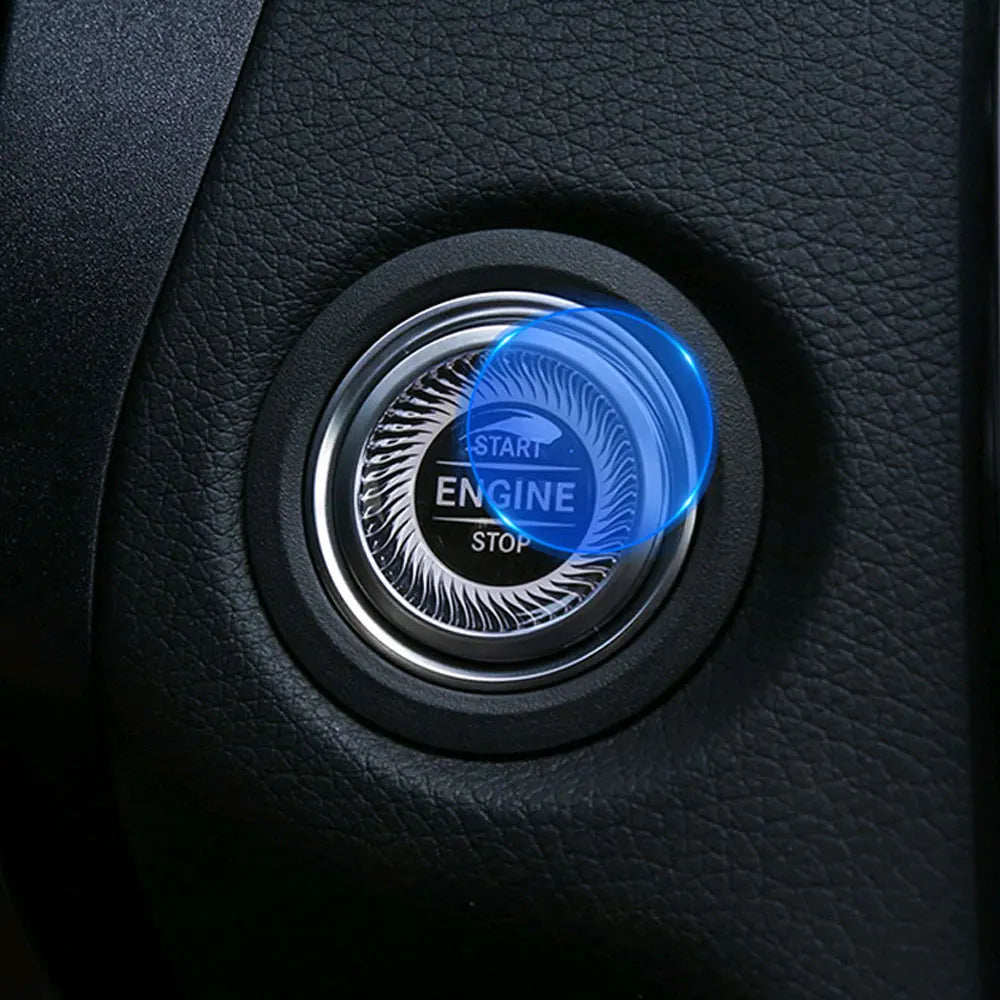 1Pc Unversial Waterproof Car Stickers Universal Engine Ignition Start Stop Button Transparent Protective Film Car Accessories