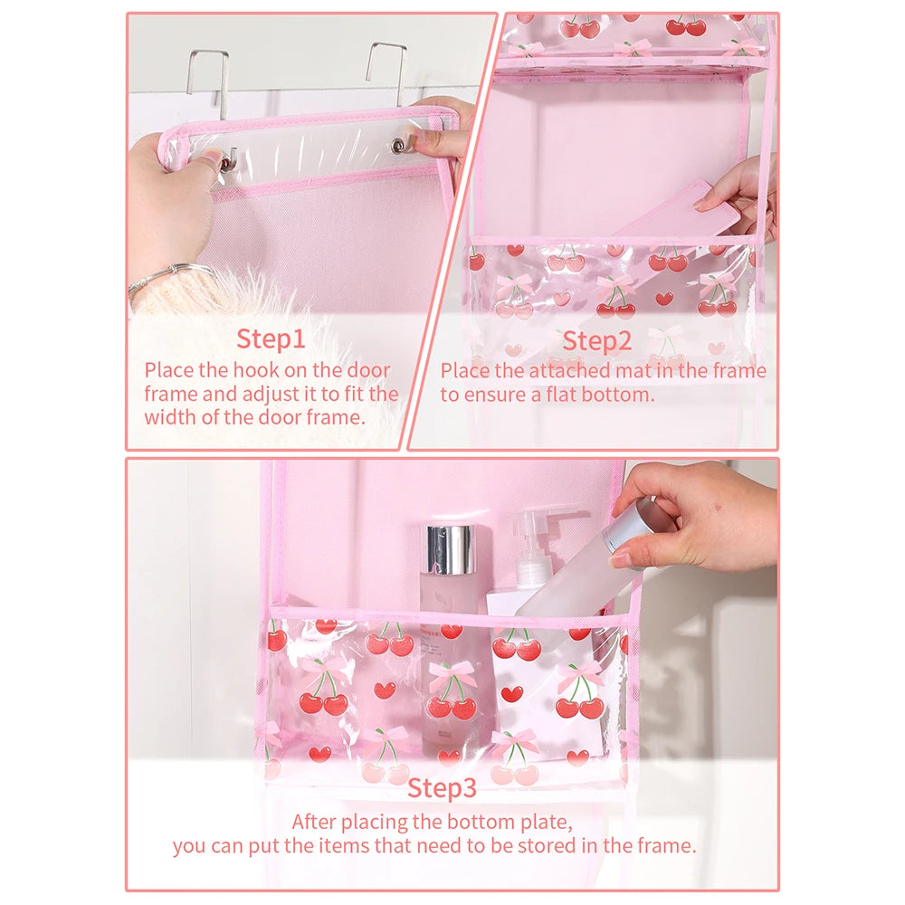 4/6-Tier Hanging Storage Bag Foldable Organizer Over-The-Door Holder For Hair Accessories Snacks Toys Clothes Storage Holder