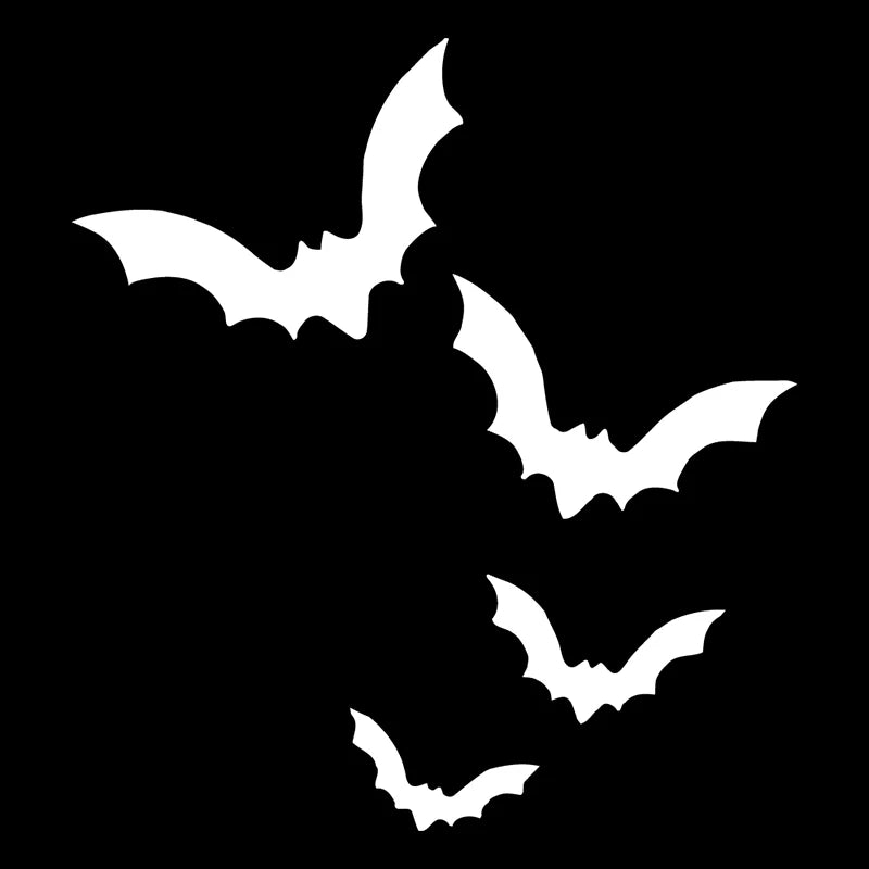 Spooky Bats for Car Sticker Decoration Nterior Rearview Mirror Halloween Stickers Waterproof Interior Accessories Vinyl Decals