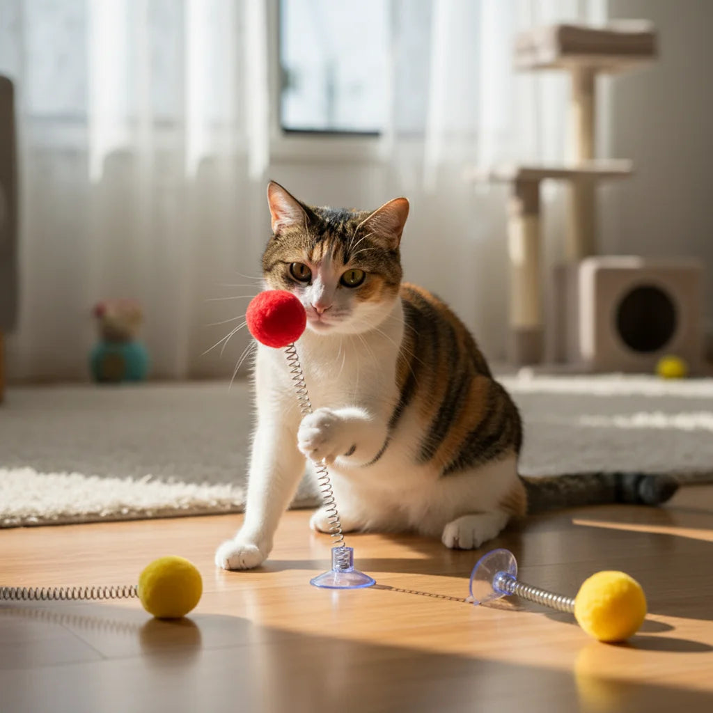 Bouncing Spring Yarn Ball - Cat Play Balls – photo 2