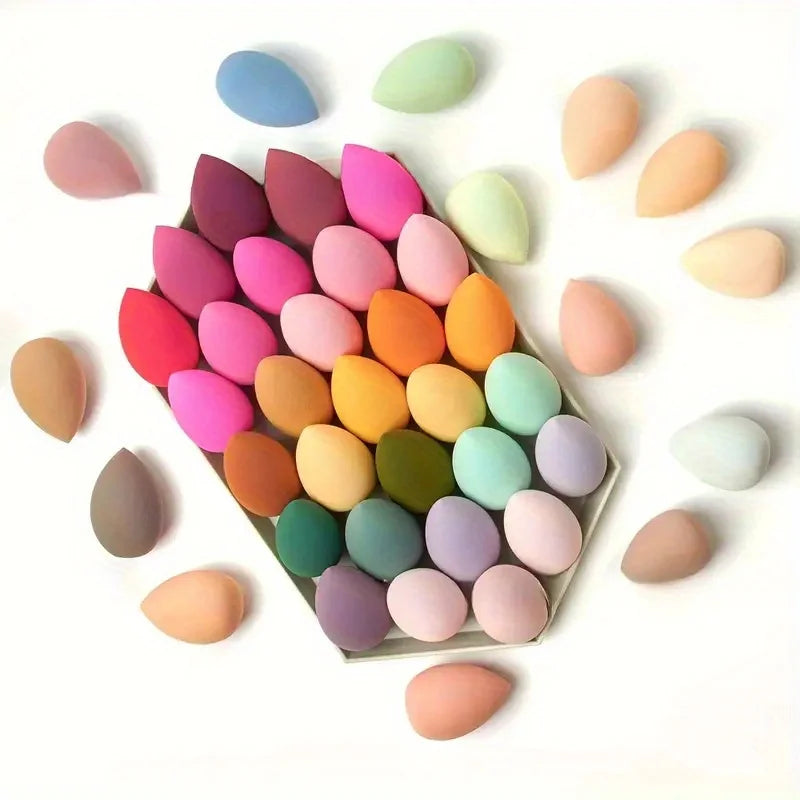 7Piece/18Piece Makeup Sponge Set, Suitable for Liquid BB Cream Powder Application, Makeup Egg Dry Wet Dual-Use Powder Puff