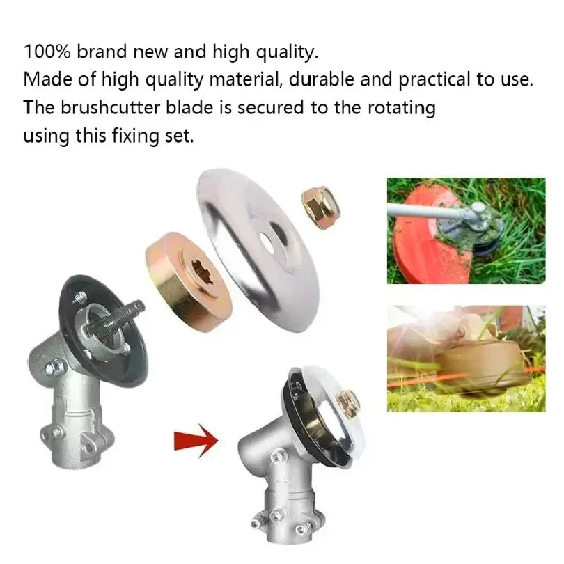 1 set Lawn Mower Grass Trimmer Head Adapter Nut Fixing Kit Lawnmower Blade for Garden Tools Parts