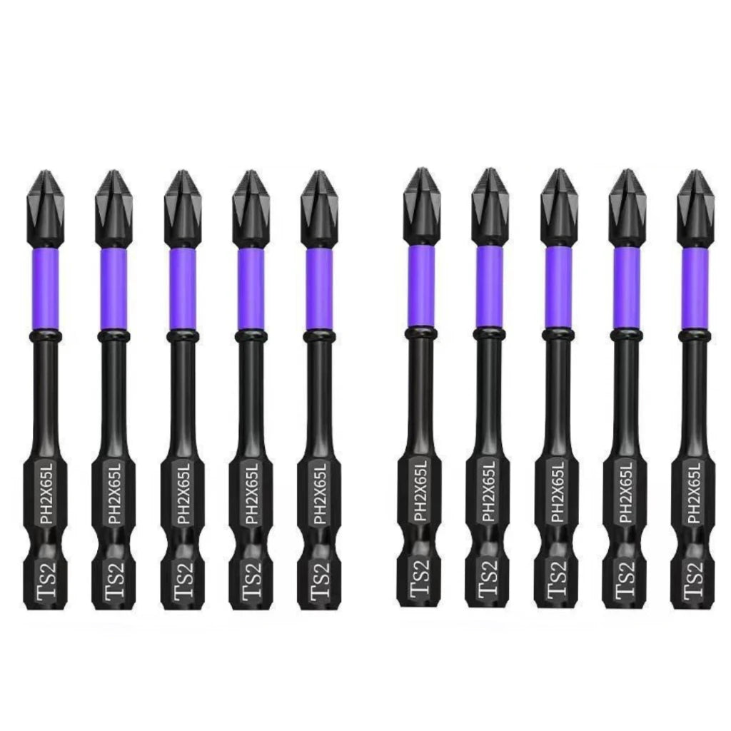 PH2 Impact Driver Bit Set 5-60PCS – Magnetic Cross Screwdriver Alloy Steel Non-Slip Drill Bits