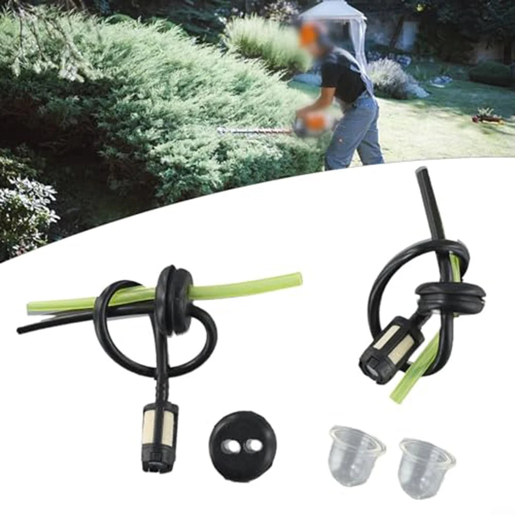 5/10 Set Fuel Filter Fuel Hose Seal With Priming Bulbs For Brushcutter Hedge Trimmer Garden Lawn Mower Accessories