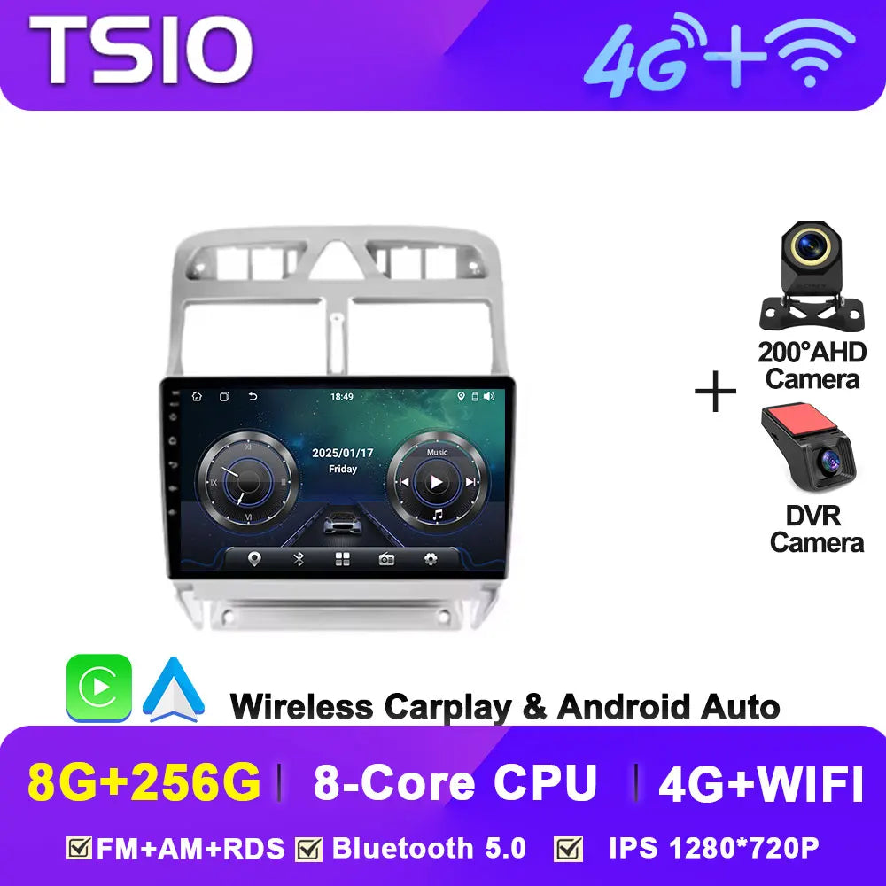 Car Radio Android 16 2din For Peugeot 307 1 2001 - 2008 GPS Navigation Smart Car Systems Wireless Android Auto Carplay 8 Core 4G