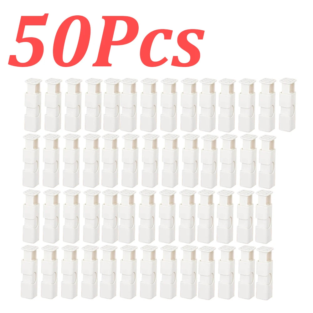 1-60Pcs Food Sealing Clips Squeeze Bread Bag Plastic Bag Sealing Clips Snack Bag Moisture-proof Fresh-keeping Clips Reusable
