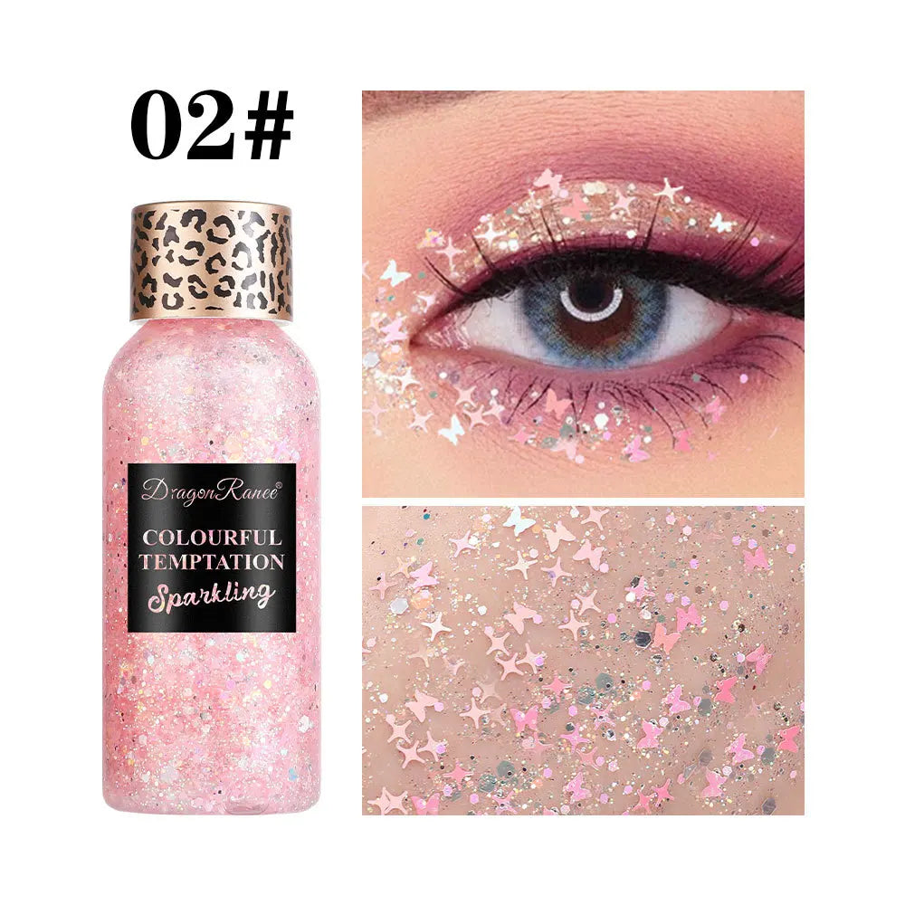 Eye Glitter Nail Hair Body Face Gel Art Waterproof High Gloss Glitter Body Multifunctional Makeup Decoration Party Festival