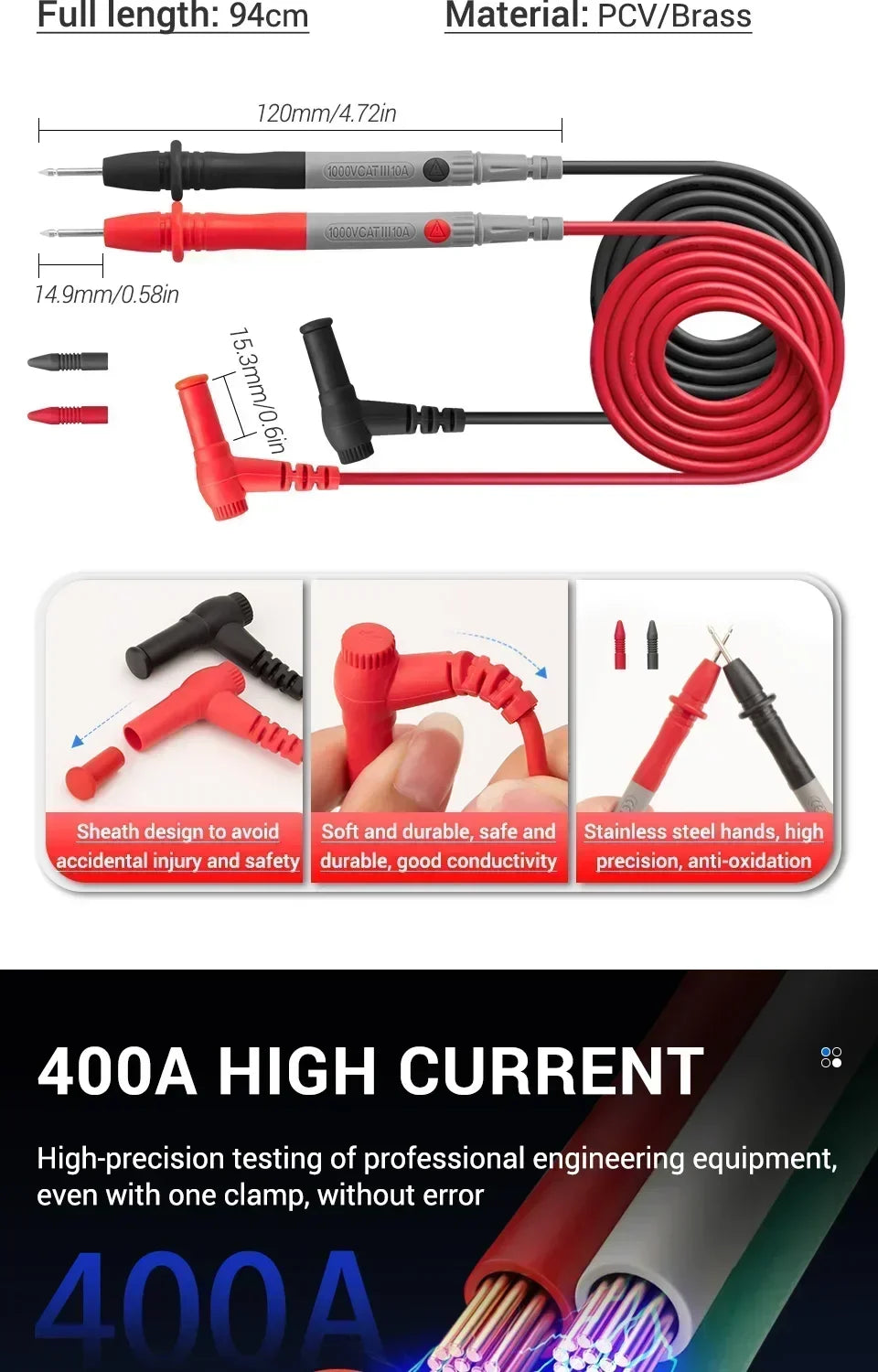 ANENG Clamp Meter Multimeter 4000 Counts Digital ST181+B19 AC Current Voltage Tester Ammeter Hz/Capacitance/NCV/Ohm Tester Tools