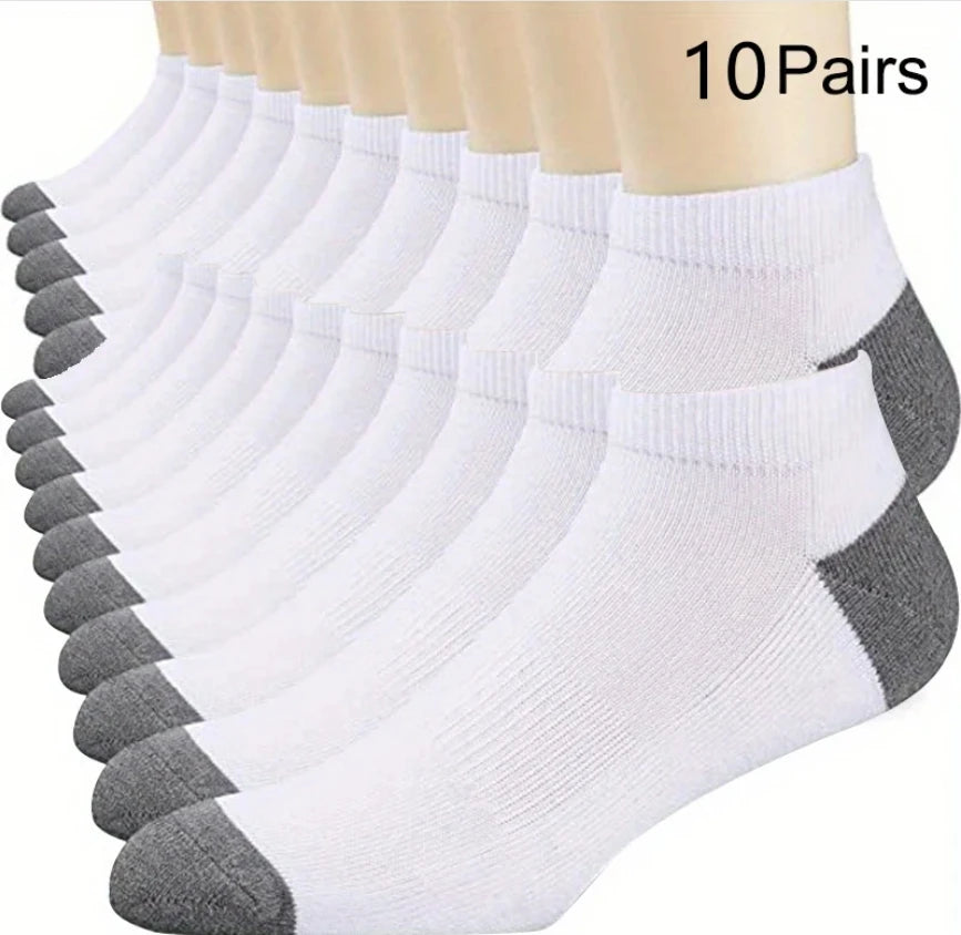 Men's Cotton Blend Crew Socks, 5 Pairs