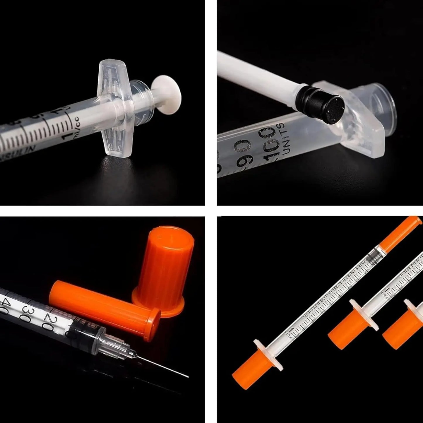 45-Pack of 0.5/1ml Disposable Veterinary Syringes with Needles for Pets and Farm Animals