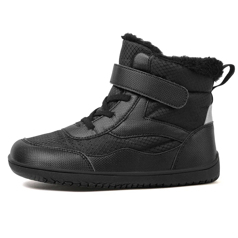 Kids Wide Toe Snow Boots - Fur Lined Barefoot-Style Winter Shoes - photo 7