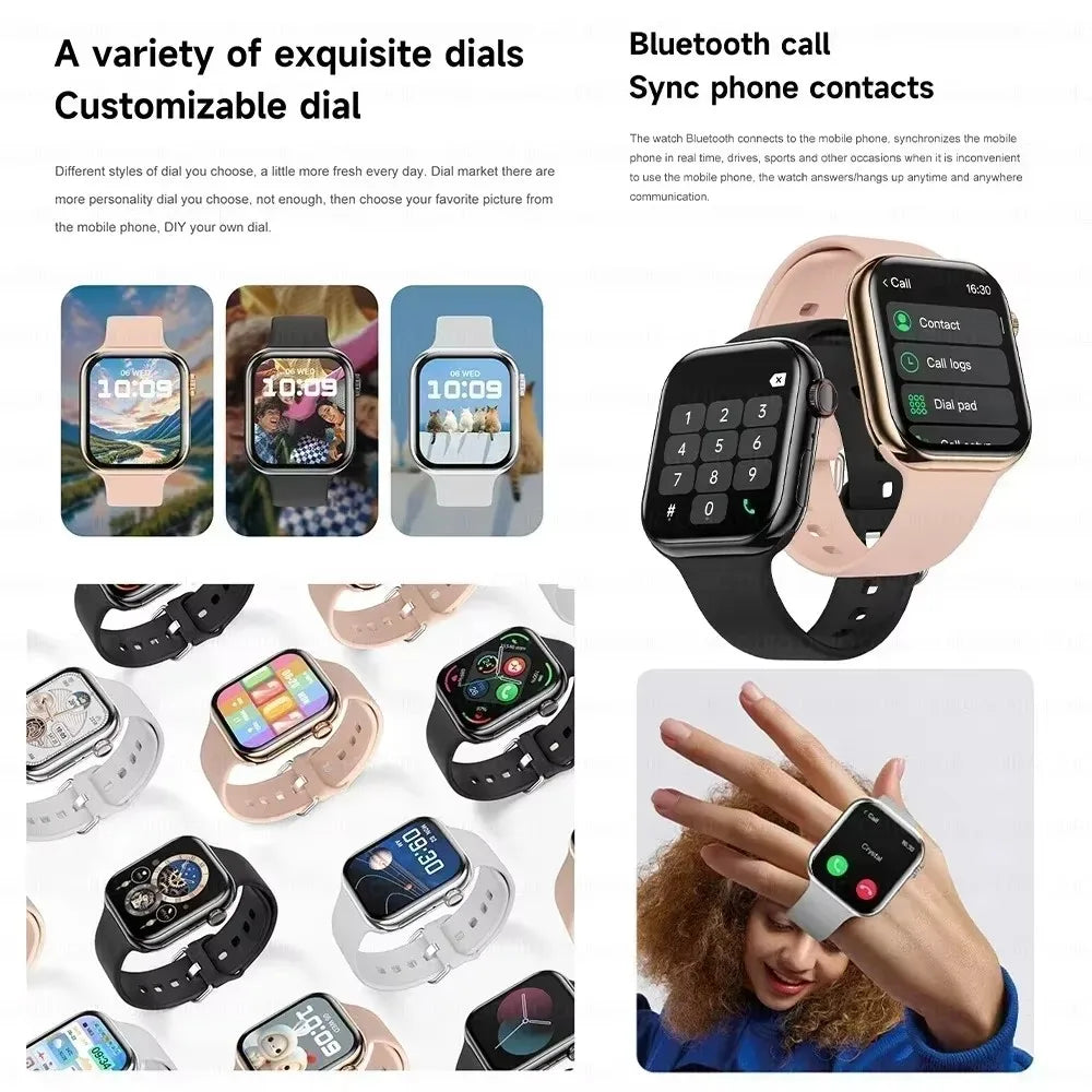 Smart Watch Series 10 – 1.9" OLED HD Screen, GPS, NFC, BT Calling, Wireless Charging, IP68 | iOS & Android | Multiple Strap Options