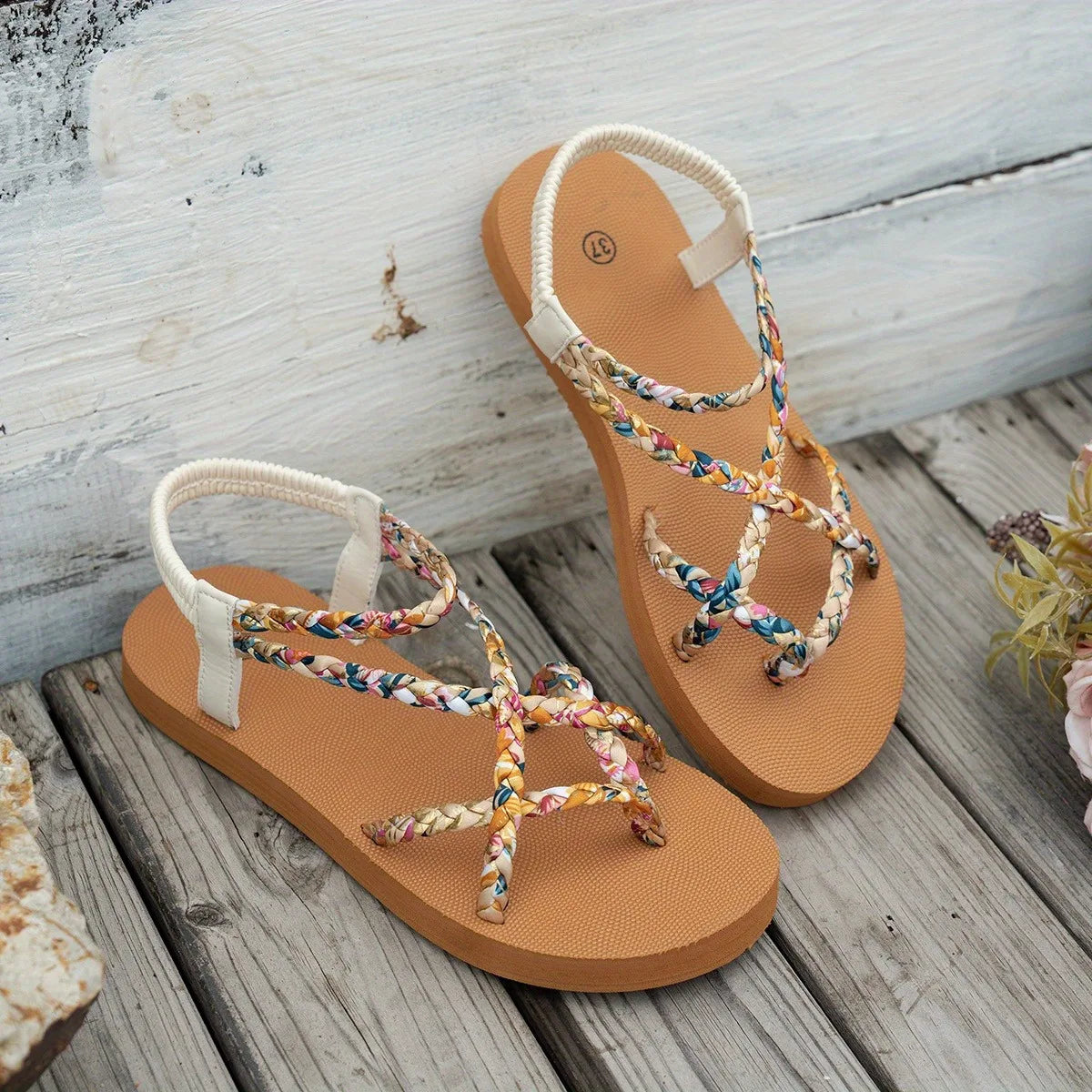 Women's Lightweight Large Size Beach Sandals – Round Toe Fish Mouth Casual Summer Sandals | Plus Sizes