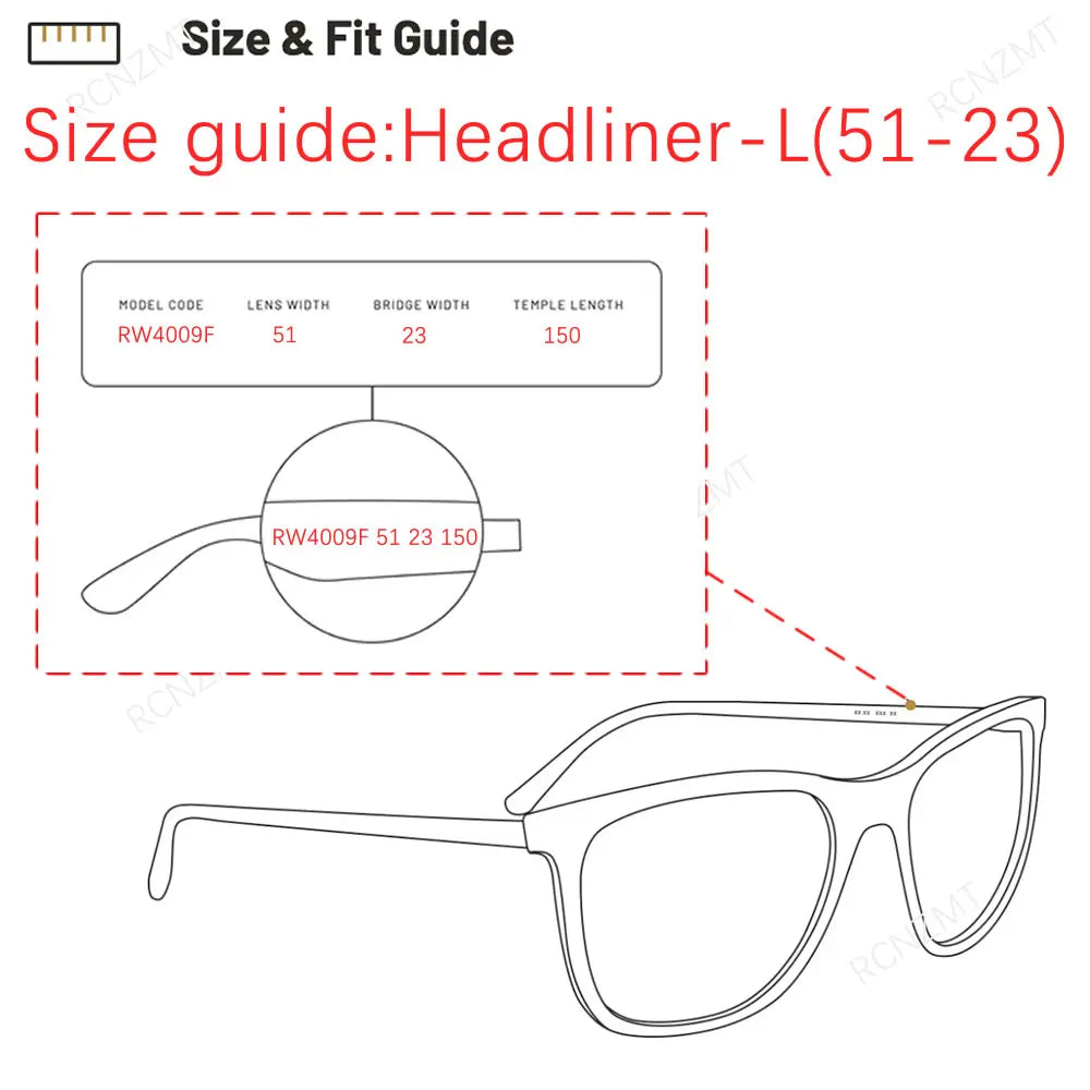 For Ray Ban Meta Lens Replacement Transitions RW4006/4008 Wayfarer Headliner Anti Blue Prescription Lenses Accessories