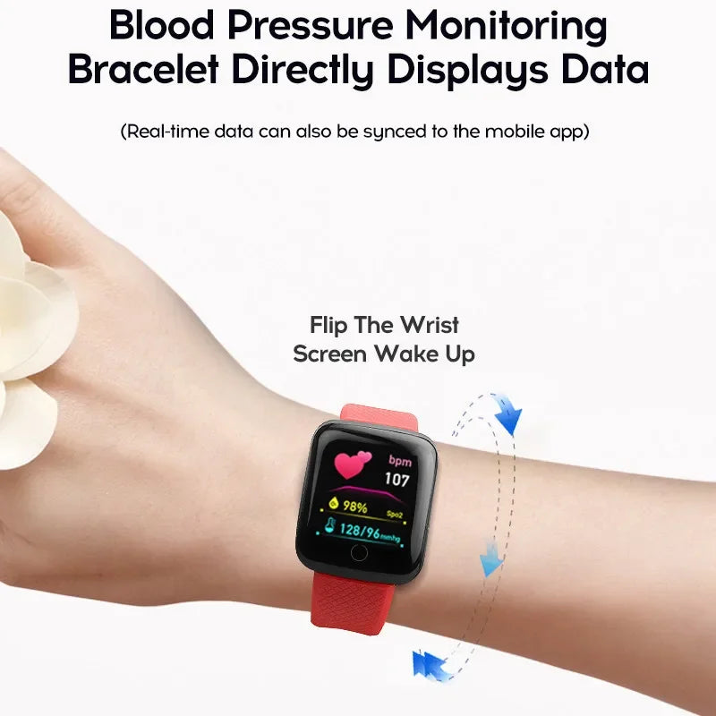 New 116Plus Smart Watch for Men Women Kids Gift Message Remind Music Control Sport Step Calories D13 Smartwatch Alarm Clock