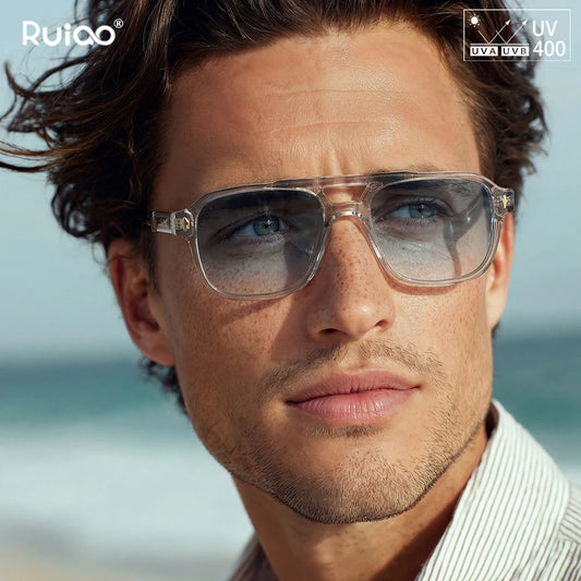 Transparent Frame Sunglasses — Retro Unisex UV400 Shades