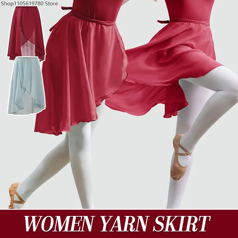 Women's chiffon ballet wrap skirt