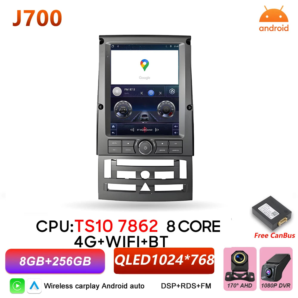 Car Stereo with Apple CarPlay & Android Auto, Compatible with Peugeot 407 (2004-2011)