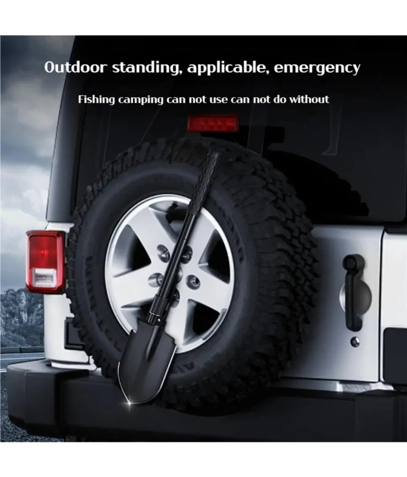 1pc Outdoor Small Foldable Camping Shovel, Multifunctional Hiking Entrenching Tool Portable Shovel