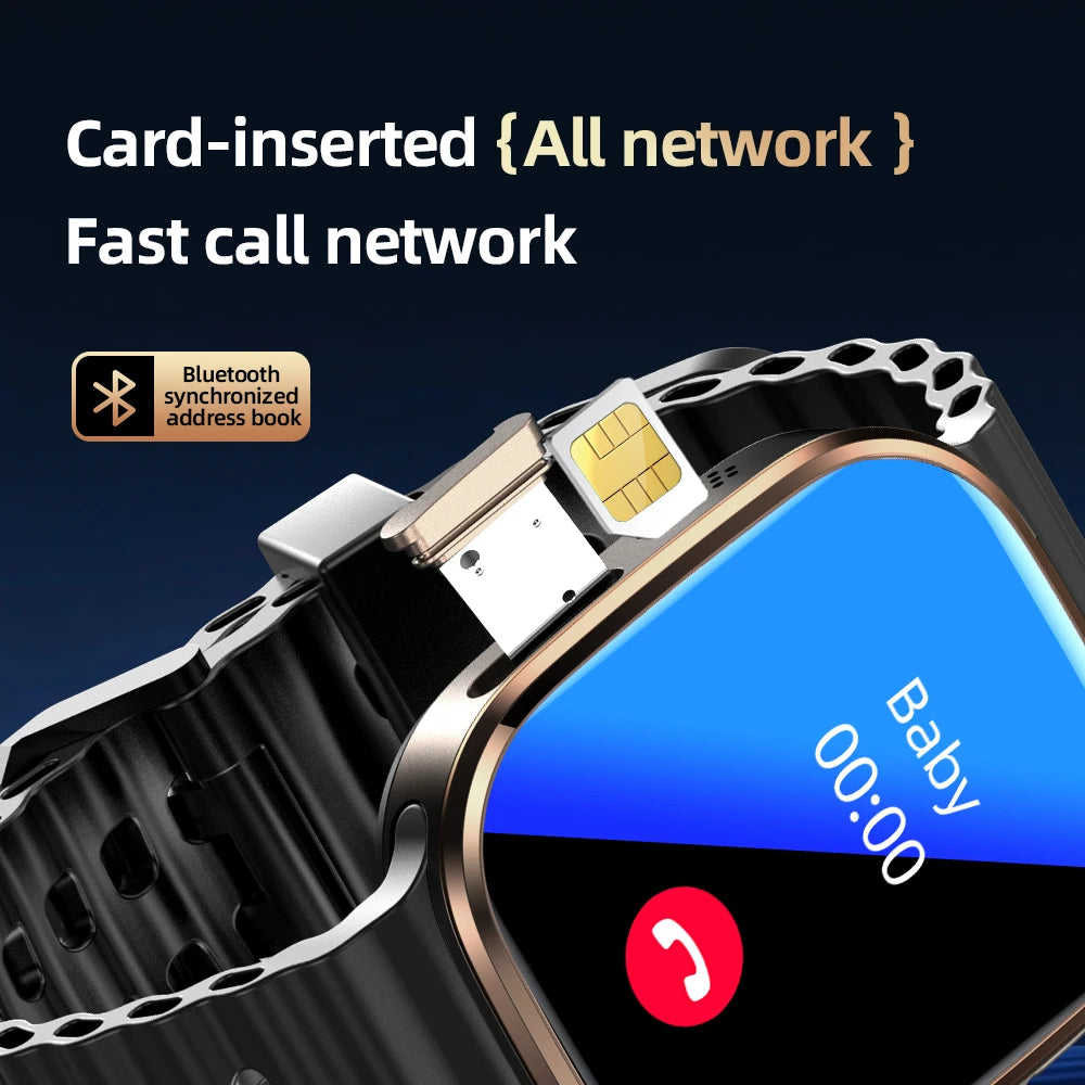 M99 Mini New Package 2.29inch Amoled Smartwatch 5G LTE Android 13.0 Smart Watch With Touch ID Fingerprint unlock GPS WIFI Sim