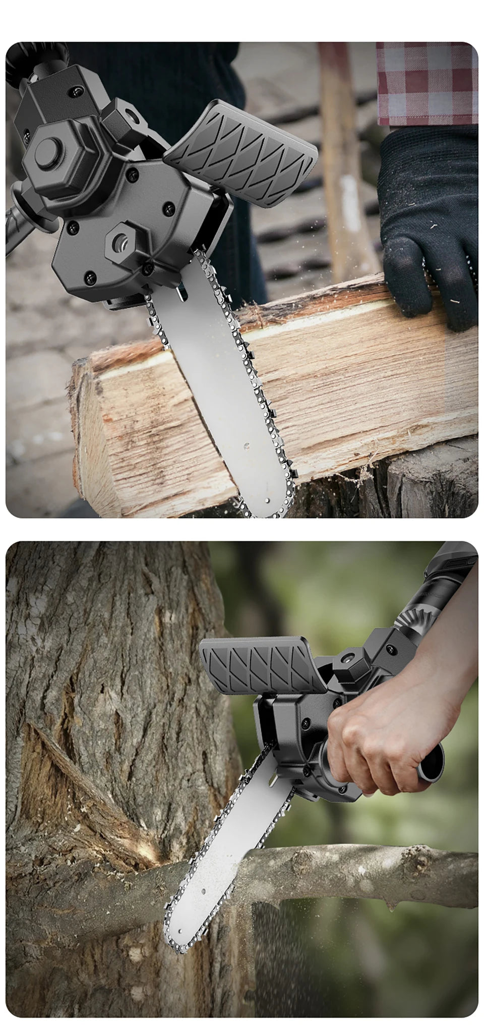 JANGKLIFE 4/6 Inch Electric Drill Modified To Electric Chainsaw adapter Tool Portable Conversion Head Kits Woodworking Pruning