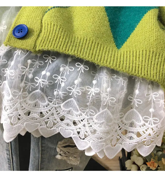 Solid Tanks Women Bow Pattern Hollow Out Lace Patchwork O-neck Simple All-match Summer Korean Style Loose Fashion Leisure Thin