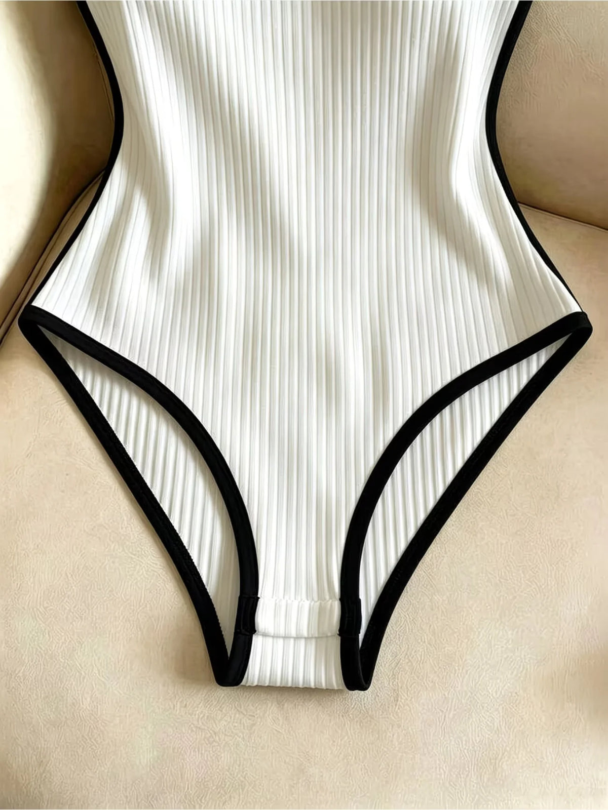 Women's ribbed square neck bodysuit set — view 6 of 20