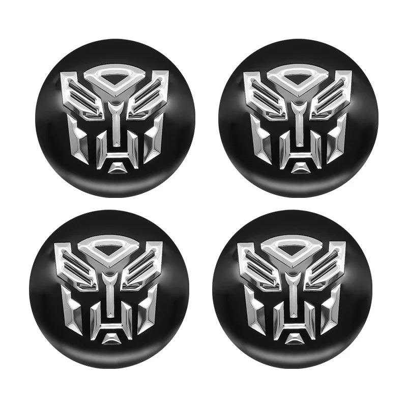 4pcs 56mm 60mm Autobot Emblem Car Wheel Center Cover Sticker Universal Rim Hub Caps For AUDI HONDA NISSAN KIA VW