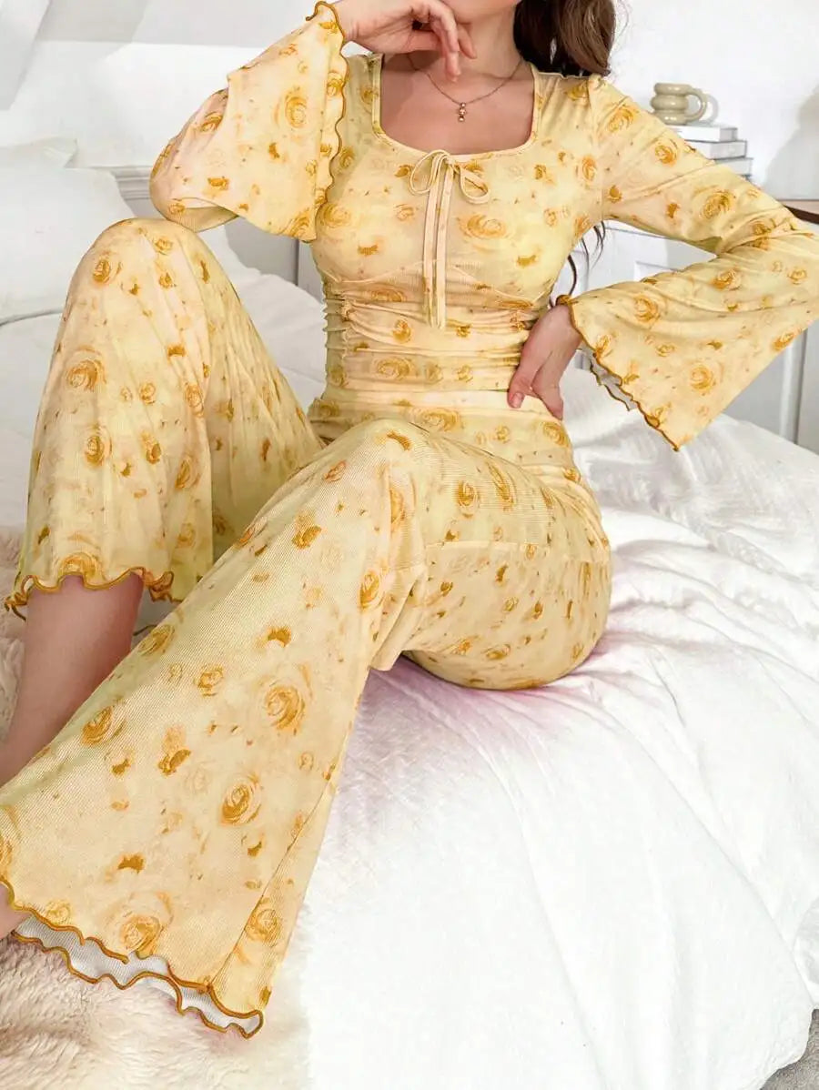 Women's pyjama set, sleep shirt and pants — view 8 of 26