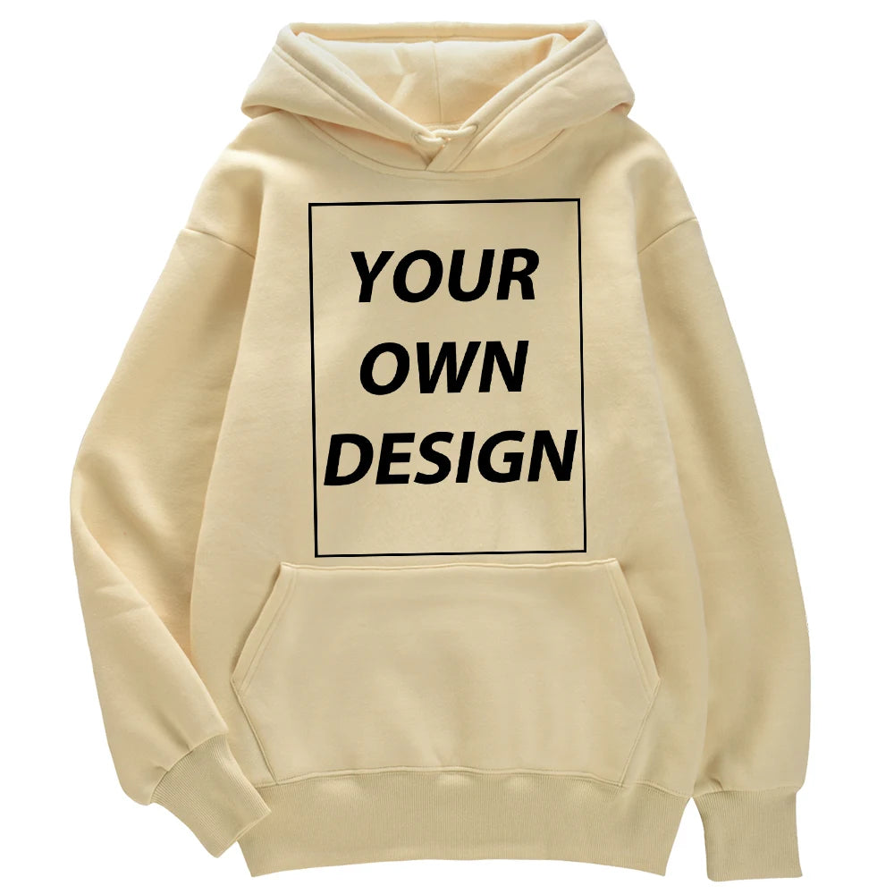 Custom Print Pullover Hoodie, Personalized Sweatshirt