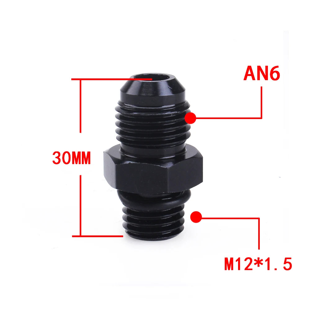 Universal AN6 AN8 AN10 To AN To M14/M16/M18x1.5 Thread Straight Fuel Oil Air Hose Fitting Male Adapter Car Auto Accessories