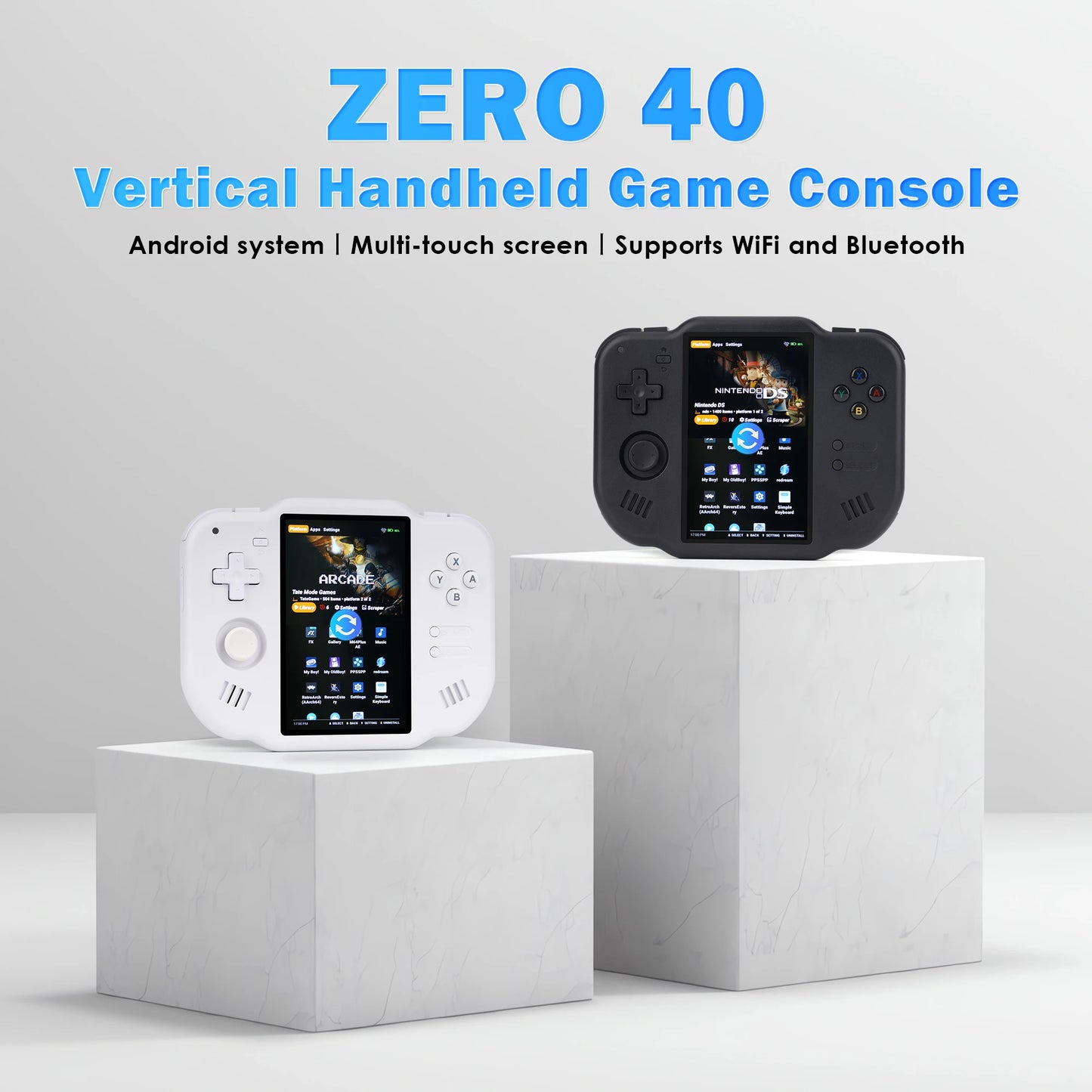 AMPOWN MagicX Mini Zero 40 Handheld Game Players Consoles 4.0 Inch IPS Touch Screen Portable Retro Video Game Android System