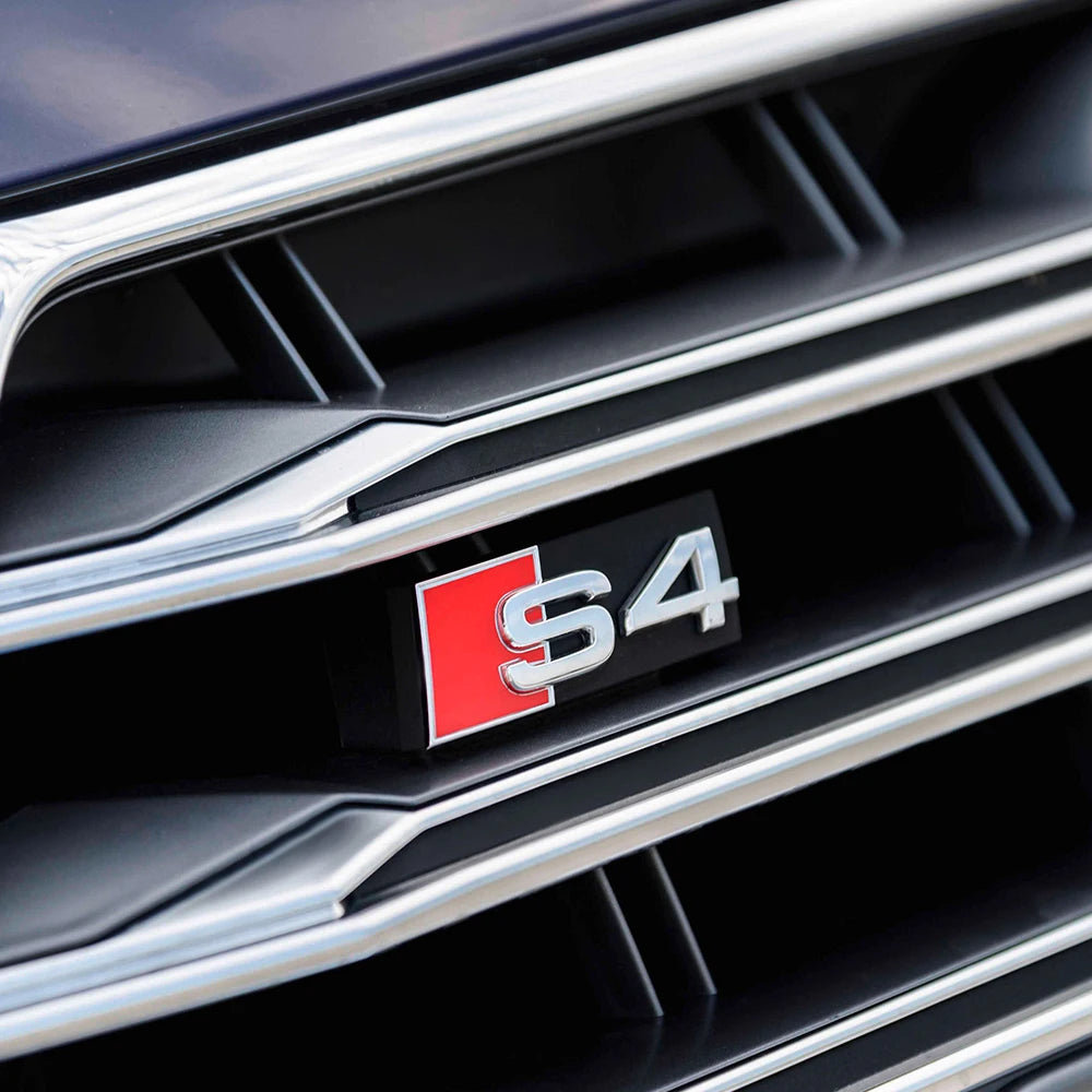 1pc ABS Car Styling Grill Front Hood Badge Grille Emblem Buckle Decoration For Audi S3 S4 S5 S6 S7 Logo Sticker Auto Accessories